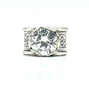 Silpada Retired R2208  Sterling Silver & CZ Queen For a Day Ring Size 7.5
